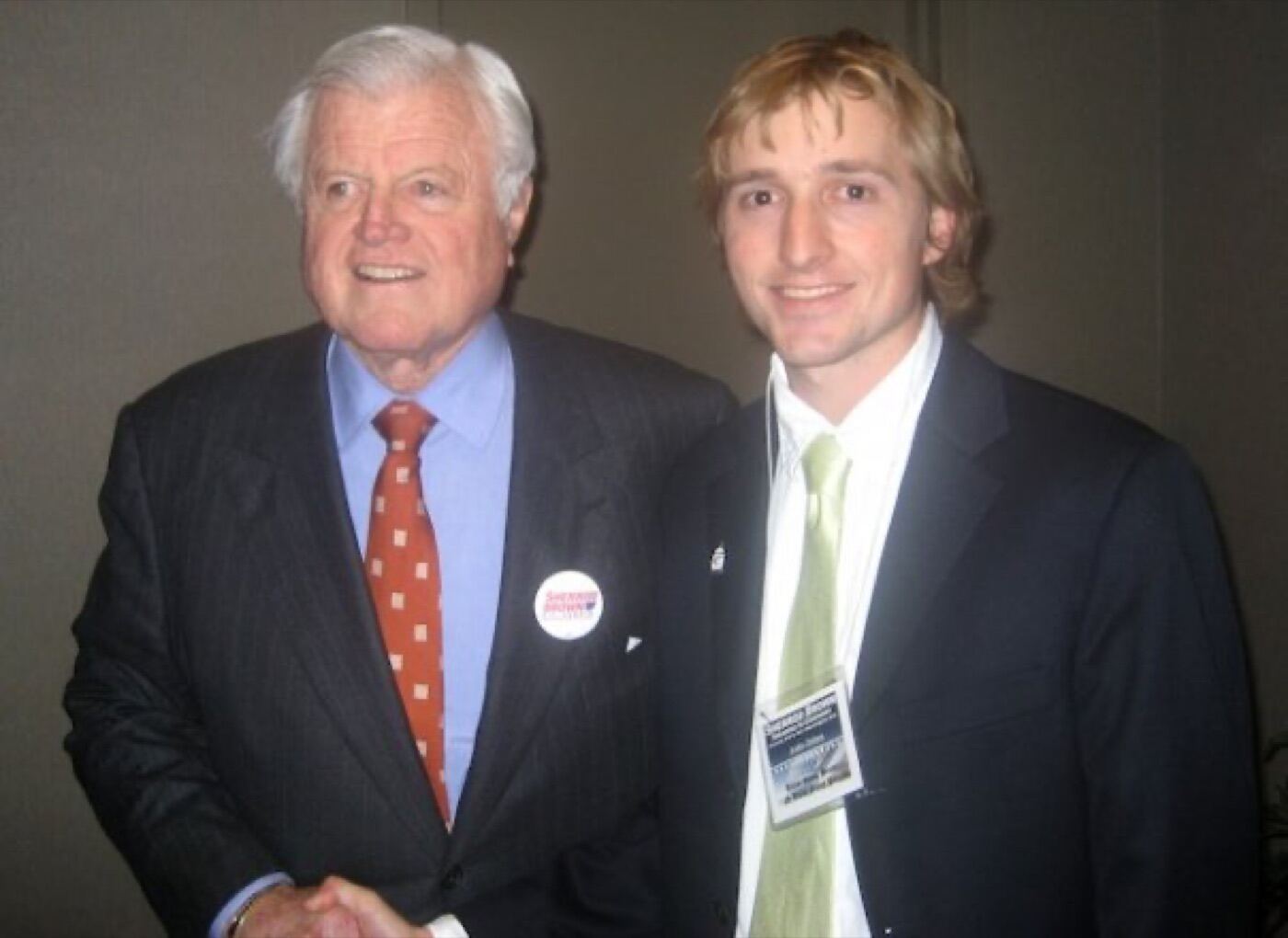 Justin Zollars with Senator Ted Kennedy.